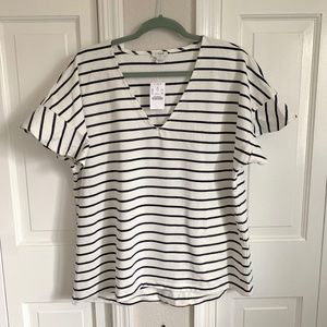 *NWT J. Crew Flutter-Sleeve V-Neck Shirt XXL*